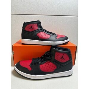 Jordan Access Mens Black Gym Red White High Top Sneakers 12m #2617